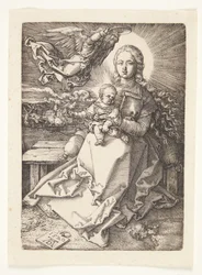 Madonna krönt av en ängel