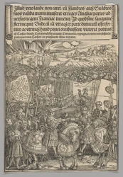 Maximilian och Henrik VIII av England, skylt 22 från historiska scener från kejsar Maximilian I:s liv från triumfbågen