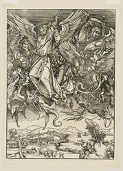 Mikael och hans änglar strider mot draken