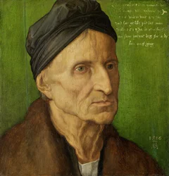 Porträtt av Nürnbergmålaren Michael Wolgemut