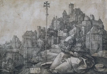 Sankt Antonius framför staden, 1519