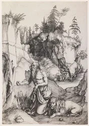 Den botgörande Sankt Hieronymus i vildmarken