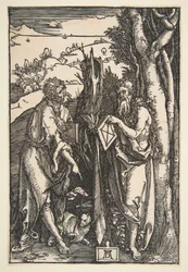 Sankt Johannes Döparen och Sankt Onuphrius, ca. 1503.