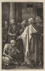 Sankt Petrus och Sankt Johannes vid tempelporten, ur ”Passionen”