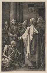 Sankt Petrus och Sankt Johannes vid templets port, ur "Passionen"