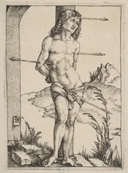 Sankt Sebastian bunden vid pelaren