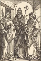 De heliga Stephen, Sixtus och Lawrence