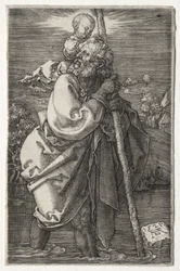 St. Christopher, vänd mot vänster