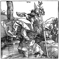 St Christopher bär Kristusbarnet, 1511, 1936