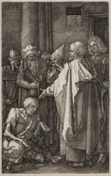 St. Peter och St. John Healing the Cripple, från The Engraved Passion