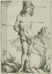St. Sebastian bunden till kolonnen