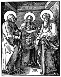 St Veronica med Sudarium mellan St Peter och Paul, 1510, 1936