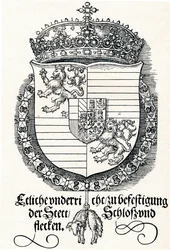 Ferdinand I:s, kung av Ungern och Böhmens vapen, 1527 1906