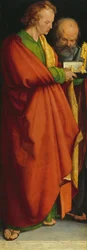 De fyra apostlarna, de heliga Johannes och Petrus