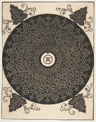 Den fjärde knuten. Interlaced Roundel med en rund medaljong i mitten, efter 1528.