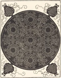 Den fjärde knuten som förenar sju cirkelformade grupper av knutar med svarta mittpunkter, troligen 1506-1507.