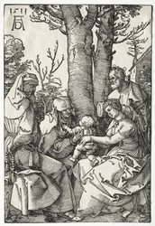 Den heliga familjen med Joachim och Anna