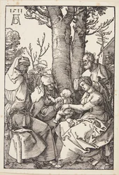 Den heliga familjen med Joachim och St. Anne