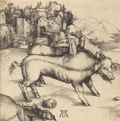 Den monstruösa grisen från Landser, troligen 1496.