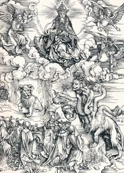 Det sjuhövdade odjuret och odjuret med lammshorn, 1498 1906.