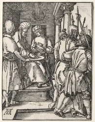 Den lilla passionen: Pilatus tvättar sina händer, 1509-1511.