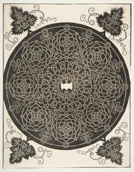 Den tredje knuten. Interlaced Roundel med åtta kransar och en bågad sköld i..., 1521 före.