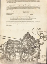 The Triumphal Chariot of Maximilian I (The Great Triumphal Car) [skylt 8 av 8]