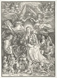 Jungfrun omgiven av många änglar, 1518.