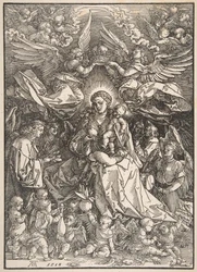 Jungfrun omgiven av många änglar, 1518.