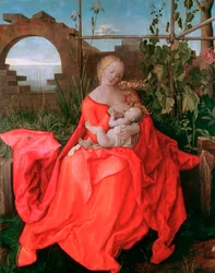 Jungfrun och barnet, Madonnan med iris, 1500-1510