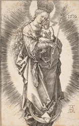 Jungfrun med en krona av stjärnor och en spira, 1516.