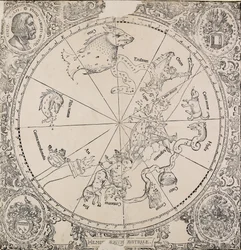 Det södra halvklotets kelestialdiagram, tidigt 1500-tal