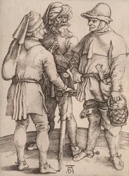 Tre bönder i samtal, 1497-1498.