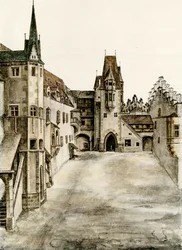 Utsikt över slottsgården