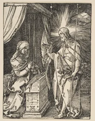 Kristus som visar sig för sin mor, från den lilla passionen, c.1510