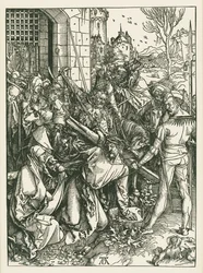 Kristus bär korset, ca 1498-99 (träsnitt)