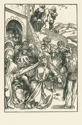 Kristus bär korset, ca 1500 (träsnitt)