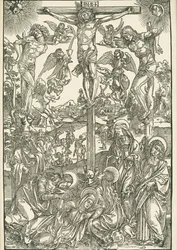 Korsfästelse (Det stora Golgata), ca 1496-00 (träsnitt)