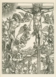 Korsfästelse (Det stora Golgata), ca 1496-00 (träsnitt)