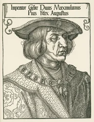Kejsar Maximilian I, ca 1519 (träsnitt)