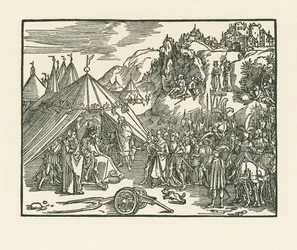 Judith förs till Holofernes läger
