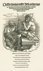 Smärtornas man hånad av en soldat, ca 1511 (träsnitt)