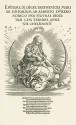 Jungfru Maria med barnet i härligheten, ca 1511 (träsnitt)