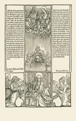 Heliga Birgitta som förebedjare, med ett gift par som ber