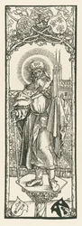 Sankt Sebald på pelaren, ca 1501 (träsnitt)