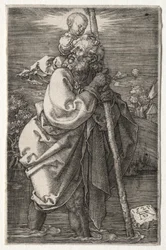 St. Christopher, vänd mot vänster