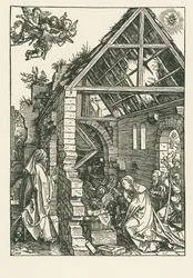 Herdarnas tillbedjan, ca 1502-03 (träsnitt)