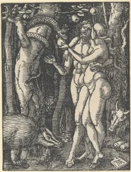 The Fall of Man, från "The Small Passion", c.1510 (träsnitt)