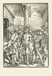 Flagellationen, ca 1500 (träsnitt)