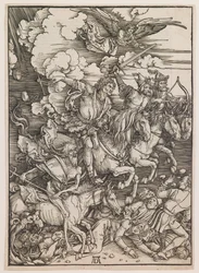 Apokalypsens fyra ryttare, från "Apokalypsen", ca 1497-98 (träsnitt)